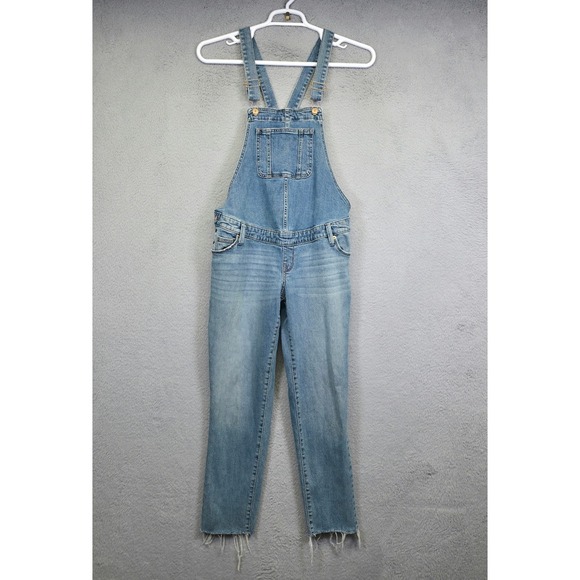 Denim - Ingrid and Isabel Maternity‎ Overalls Womens 2 Blue Denim Distressed Hem 36x27
